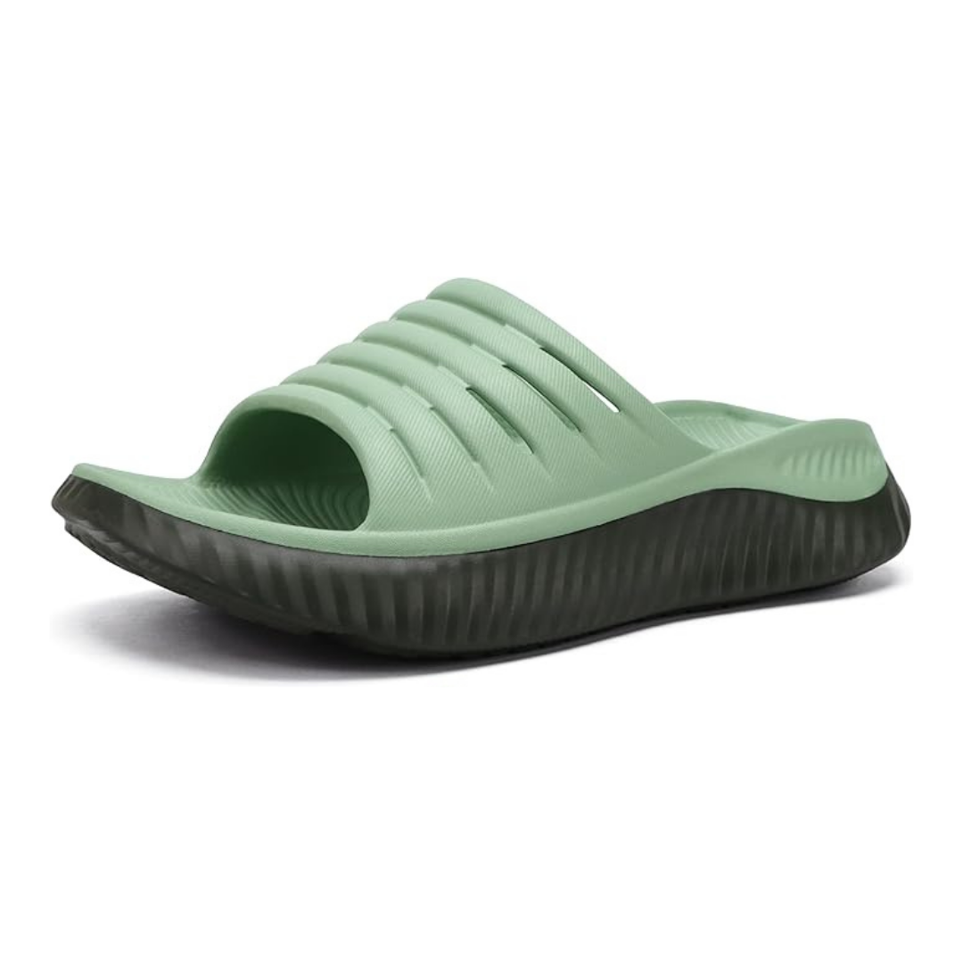 Sandales Orthopédiques avec Semelle Épaisse en EVA et Soutien Biomécanique | olive Green