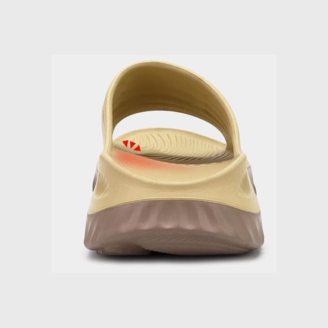 Sandales Orthopédiques de Récupération avec Semelle Amortissante Épaisse | Beige Kaki