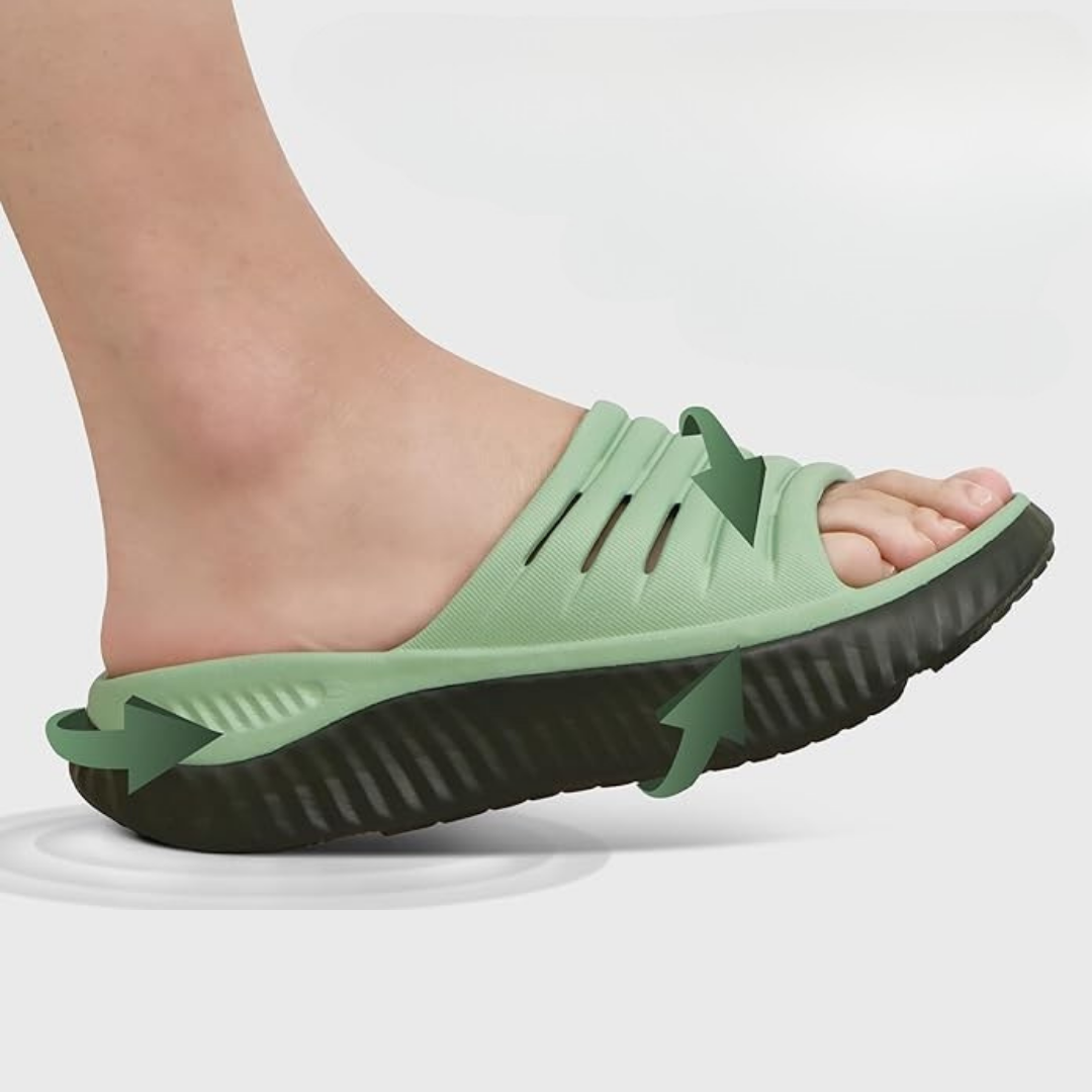 Sandales Orthopédiques avec Semelle Épaisse en EVA et Soutien Biomécanique | olive Green