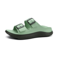Sandales de Récupération Double Bride avec Semelle Orthopédique Épaisse | Vert Olive