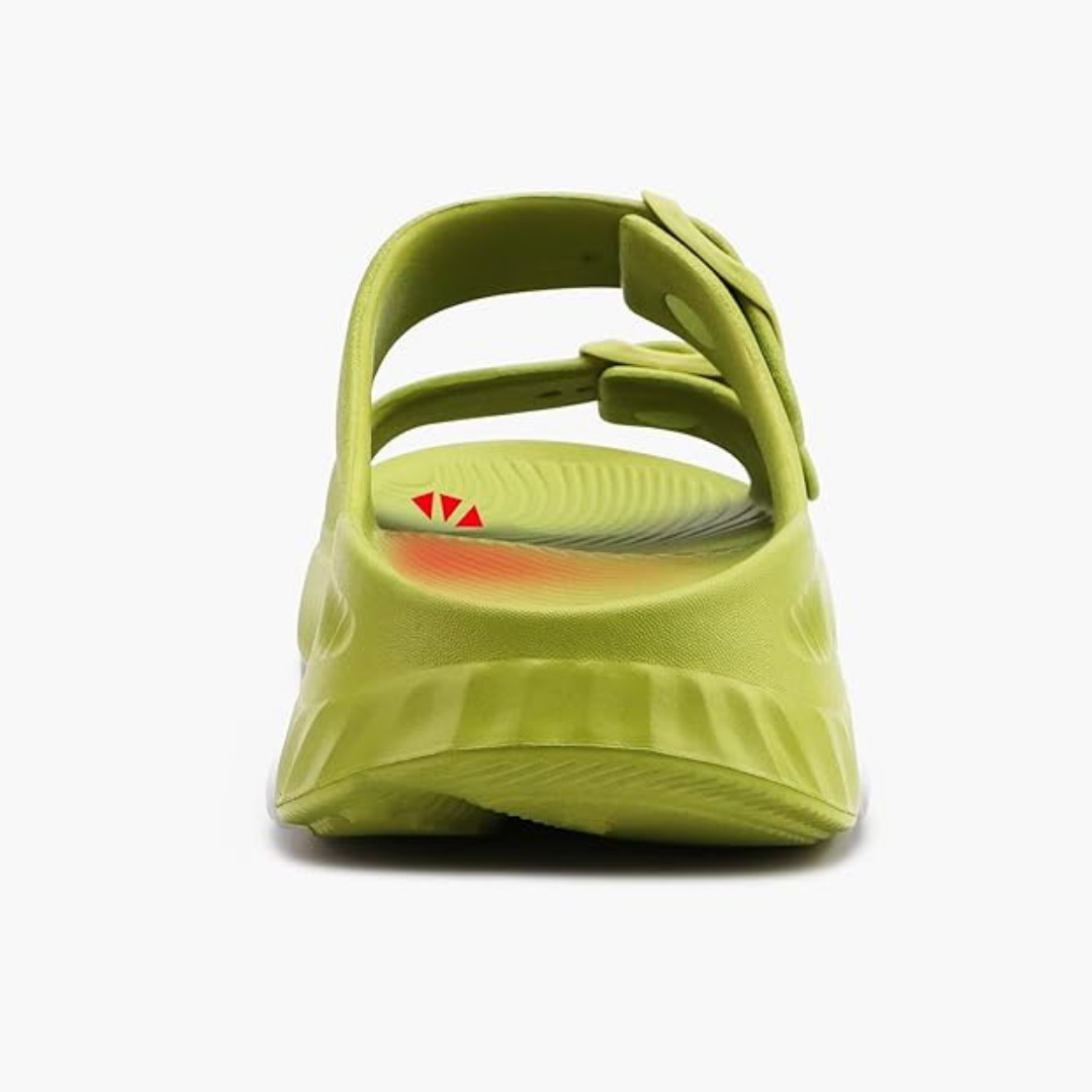 Sandales Orthopédiques de Récupération avec Double Boucle Réglable & Semelle Épaisse | Vert Forêt