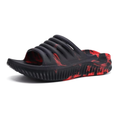 Sandales Sport de Récupération avec Semelle Orthopédique Épaisse | Camo Noir Rouge